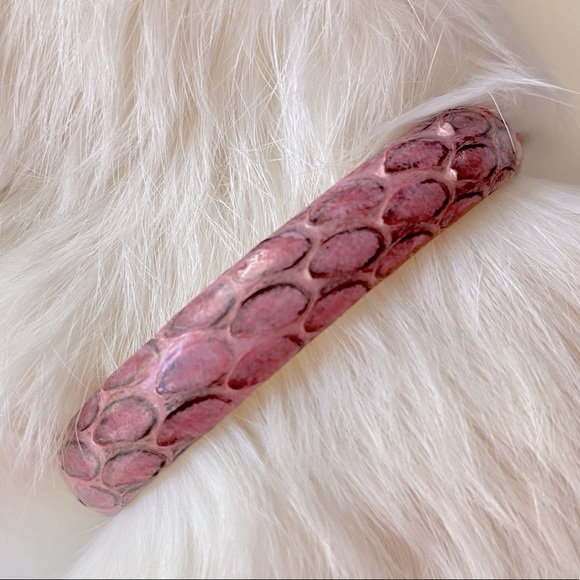 Made in Italy Snakeskin 24 KT Gold Plated Bracelet